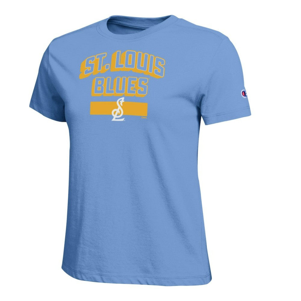 NHL St. Louis Blues Champion Women's Team T-Shirt - Light Blue
