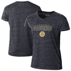 NHL Boston Bruins Champion Women's Tri-Blend V-Neck T-Shirt - Black