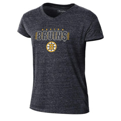 NHL Boston Bruins Champion Women's Tri-Blend V-Neck T-Shirt - Black