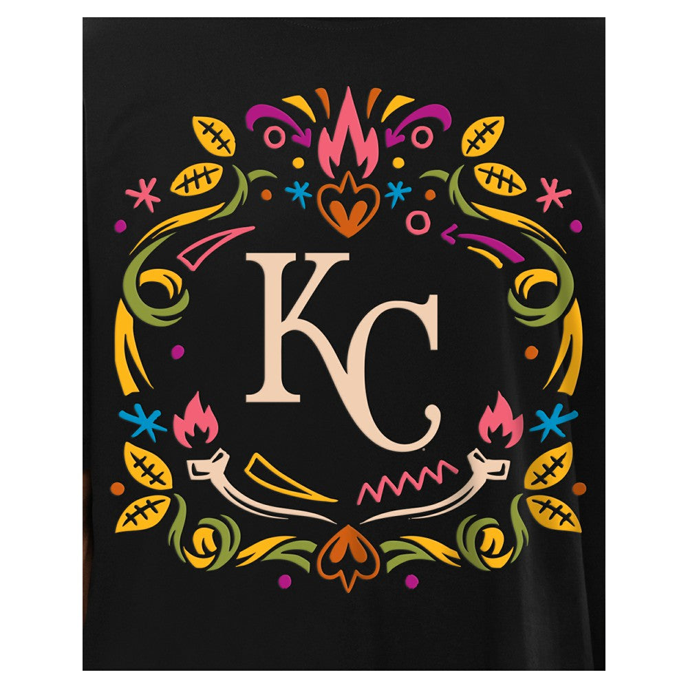 Kansas City Royals New Era Día de los Muertos T-Shirt - Black T-shirts