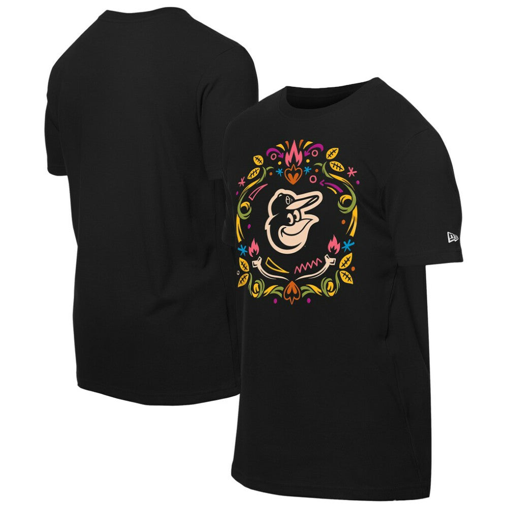Baltimore Orioles New Era Día de los Muertos T-Shirt - Black T-shirts