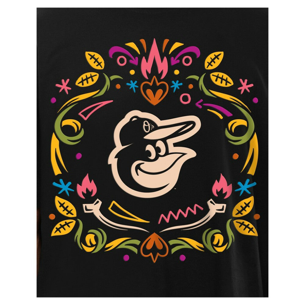Baltimore Orioles New Era Día de los Muertos T-Shirt - Black T-shirts