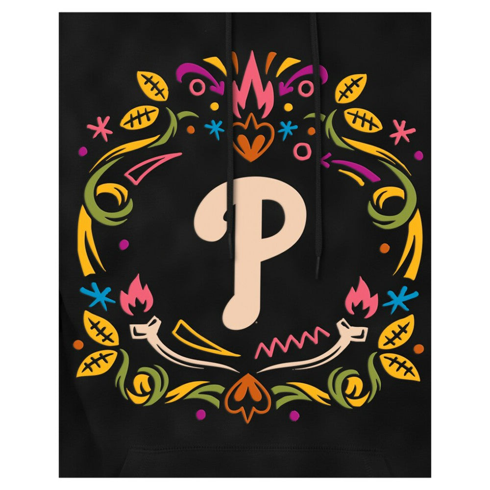 Philadelphia Phillies New Era Día de los Muertos Brushed Fleece Hoodie - Black Hoodies