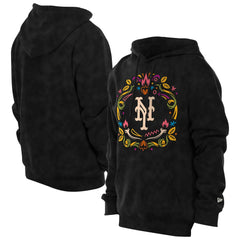 New York Mets New Era Día de los Muertos Brushed Fleece Hoodie - Black Hoodies