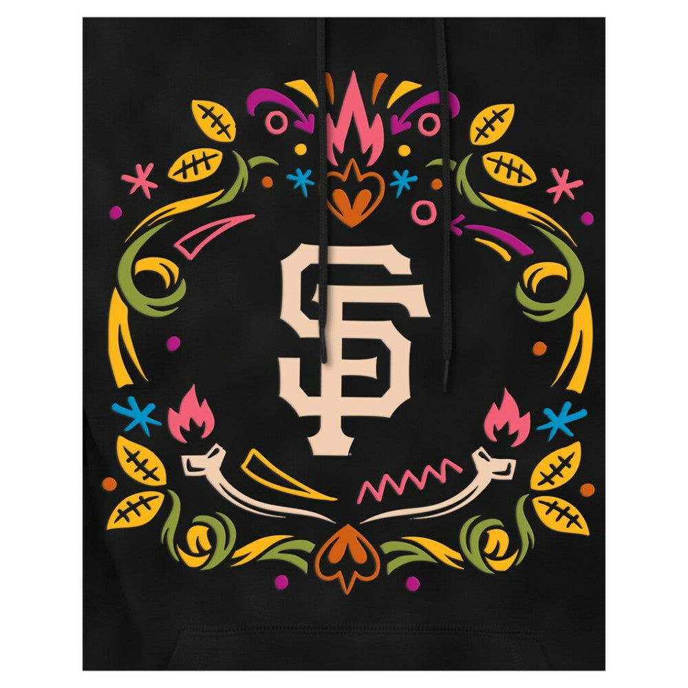 San Francisco Giants New Era Día de los Muertos Brushed Fleece Hoodie - Black Hoodies
