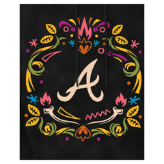 Atlanta Braves New Era Día de los Muertos Brushed Fleece Hoodie - Black Hoodies
