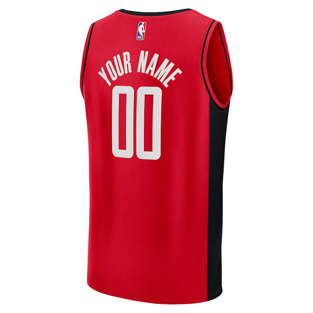 Houston Rockets Fast Break Custom Jersey Icon Edition Red