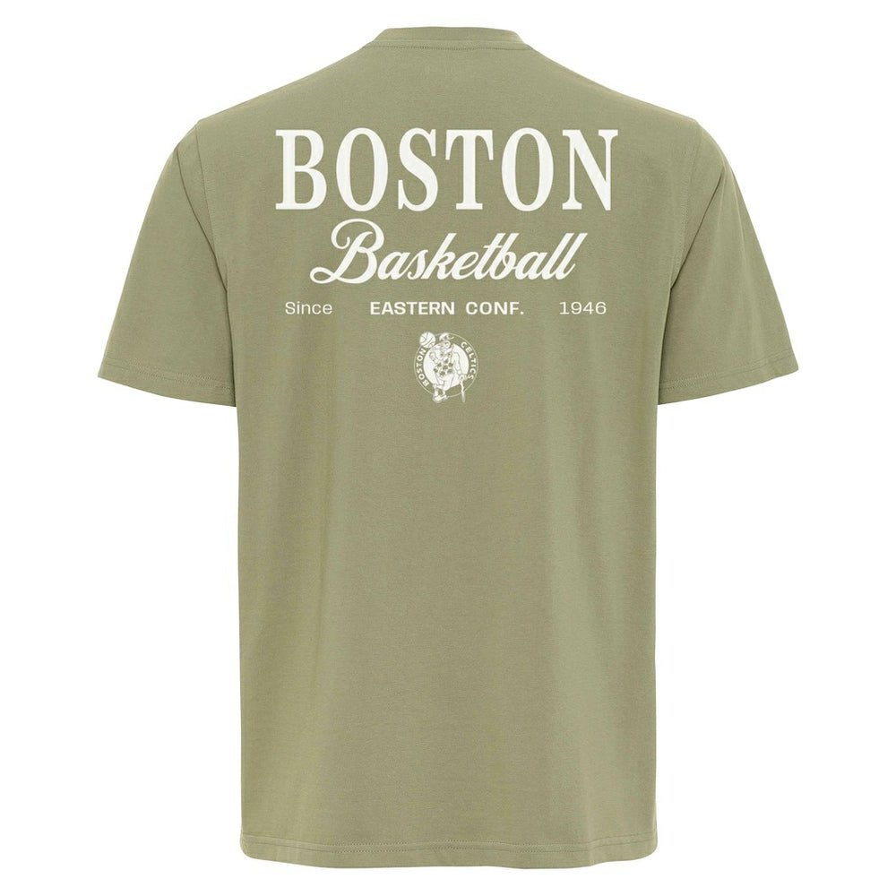 Boston Celtics Sportiqe Unisex Athletic Club Collection Duke Relaxed Fit Premium T-Shirt Olive