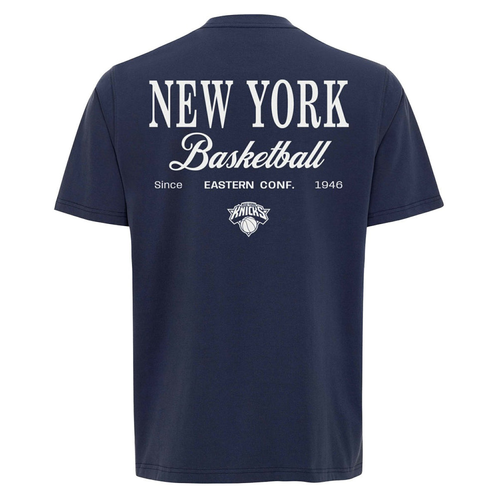 New York Knicks Sportiqe Unisex Athletic Club Collection Duke Relaxed Fit Premium T-Shirt Blue