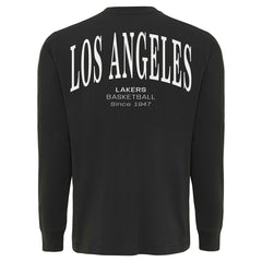 Los Angeles Lakers Sportiqe Unisex Athletic Club Collection Sherwood Relaxed Fit Premium Long-Sleeve T-Shirt Anthracite