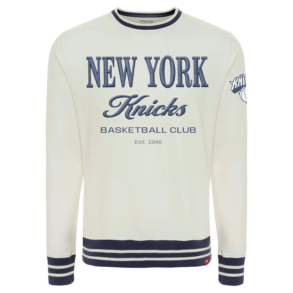 New York Knicks Sportiqe Unisex Athletic Club Collection Ellington Premium Sweatshirt Cream