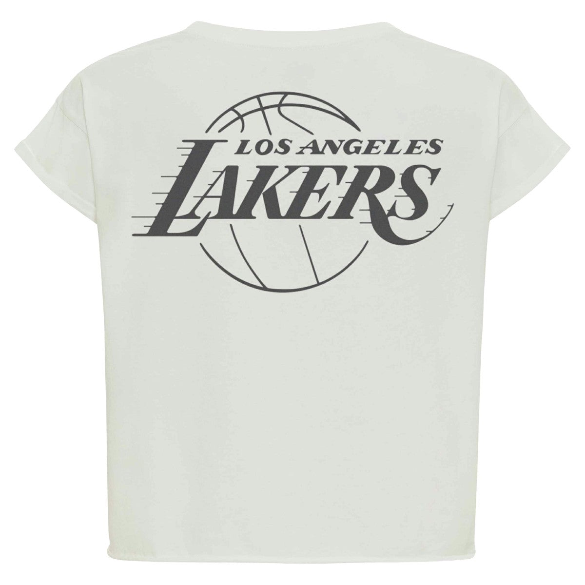 Los Angeles Lakers Sportiqe Women's Athletic Club Collection Alana Premium Cropped T-Shirt Cream