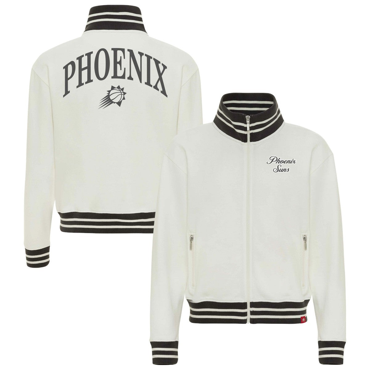 Phoenix Suns Sportiqe Women's Athletic Club Collection Sutton French Terry Full-Zip Jacket Cream