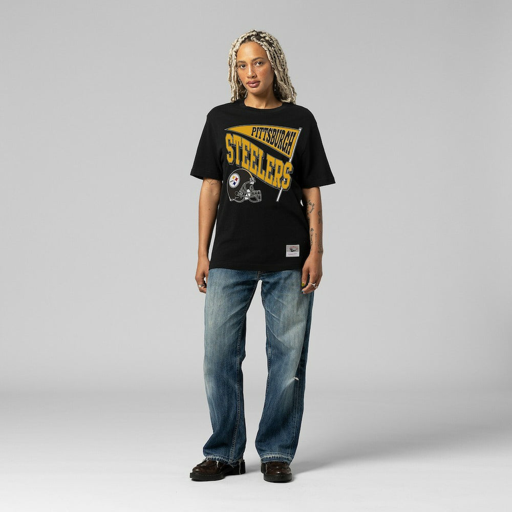 Pittsburgh Steelers Women's Team Dynamic Boyfriend T-Shirt Black