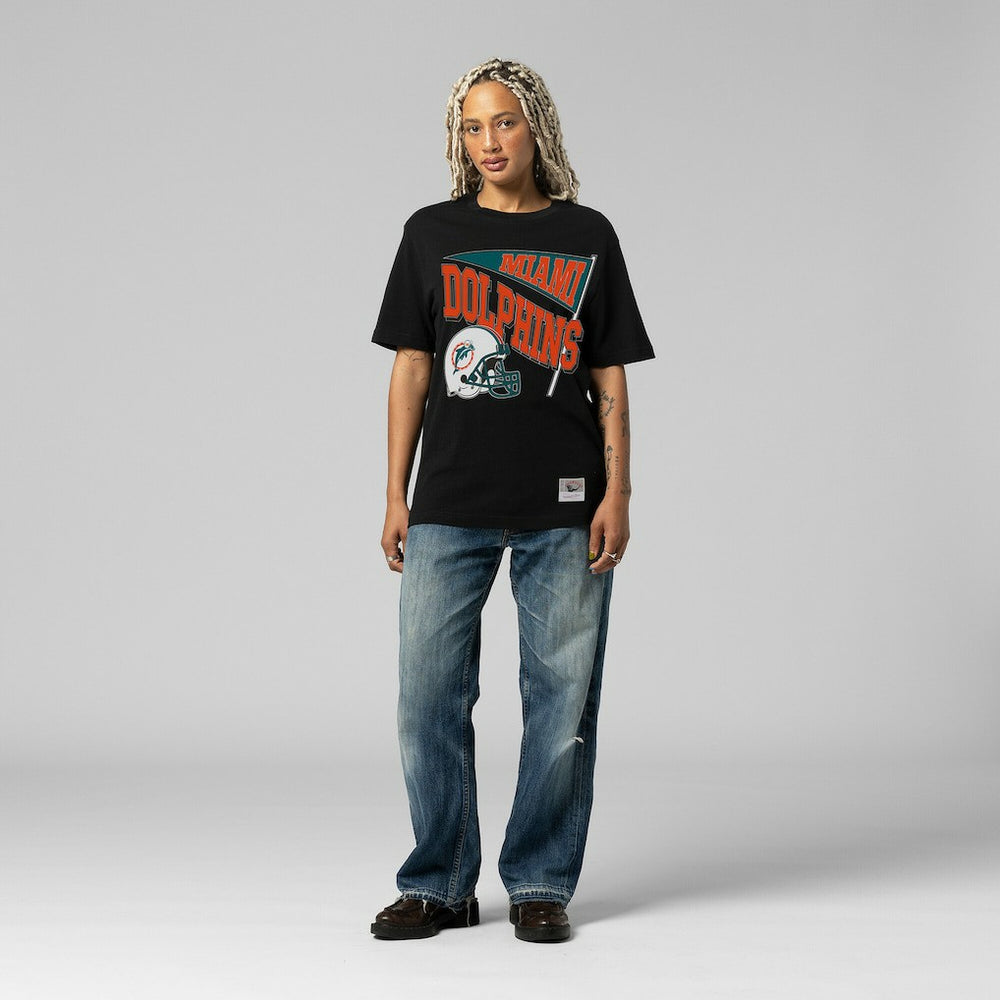 Miami Dolphins Women's Team Dynamic Boyfriend T-Shirt Black