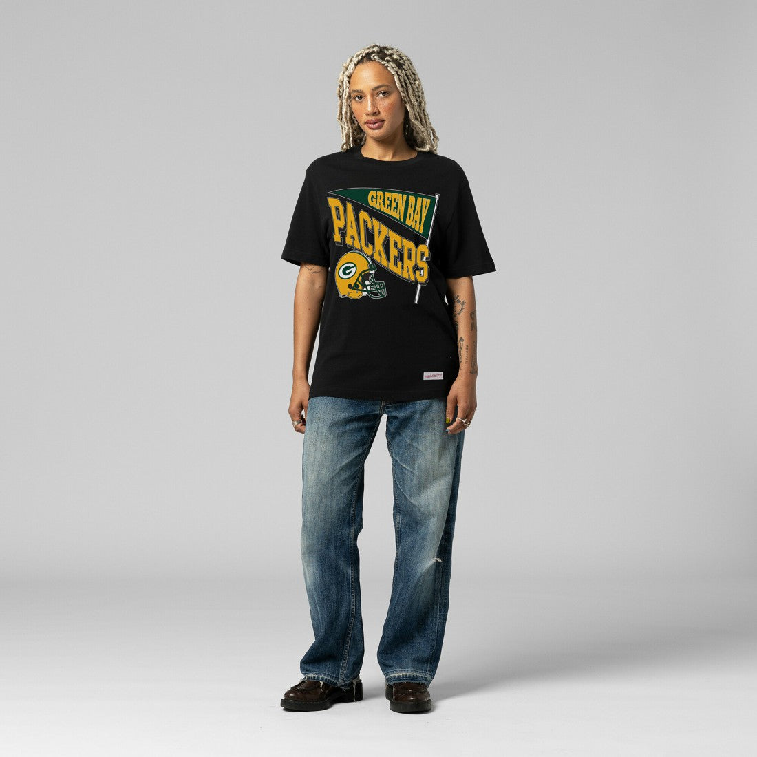 Green Bay Packers Women's Team Dynamic Boyfriend T-Shirt Black
