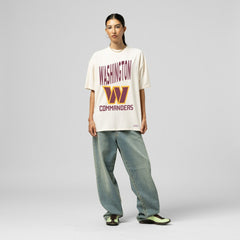 Washington Commanders Women's Logo Rise Boyfriend T-Shirt Cream