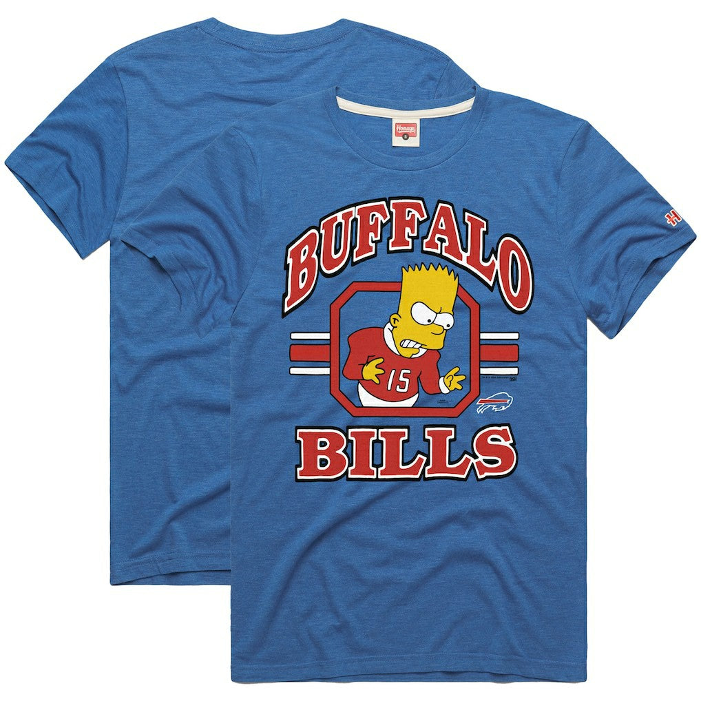 Buffalo Bills Homage x The Simpsons Unisex Tri-Blend T-Shirt Royal