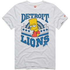 Detroit Lions Homage x The Simpsons Unisex Tri-Blend T-Shirt White