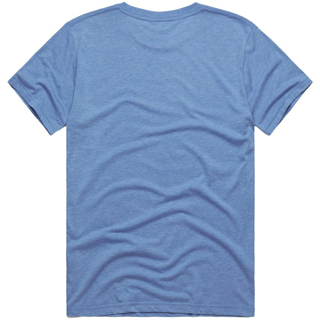 Los Angeles Chargers Homage x The Simpsons Unisex Tri-Blend T-Shirt Powder Blue