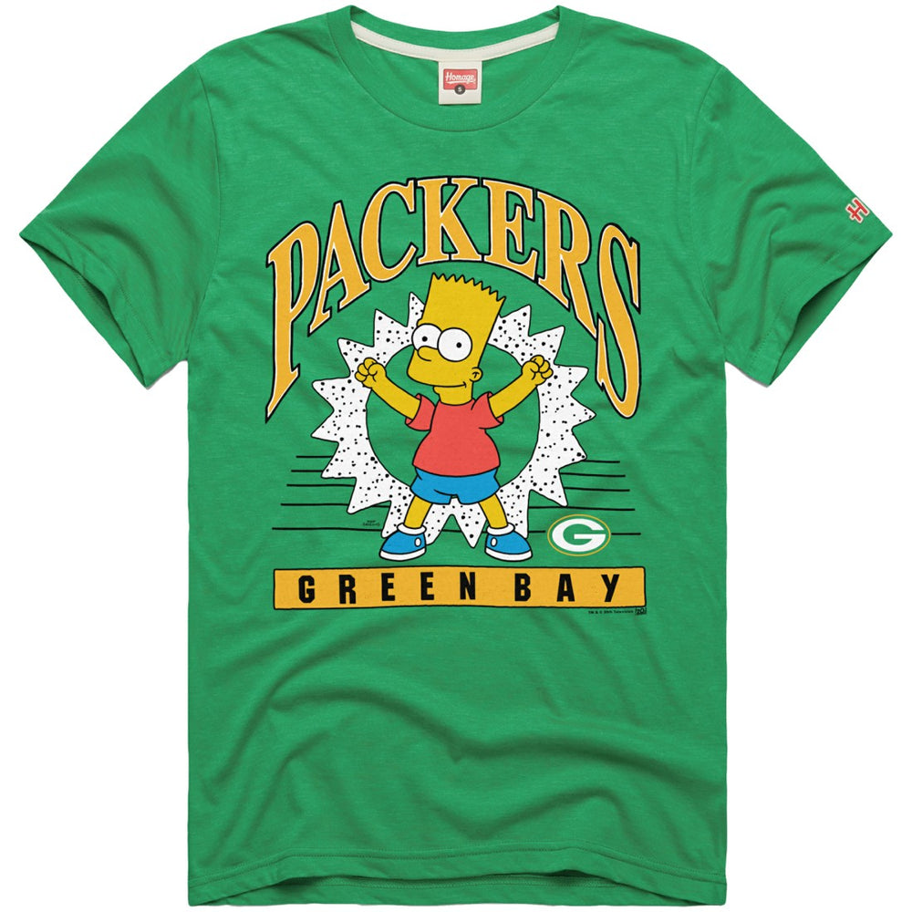 Green Bay Packers Homage x The Simpsons Unisex Tri-Blend T-Shirt Green