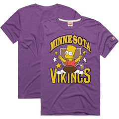 Minnesota Vikings Homage x The Simpsons Unisex Tri-Blend T-Shirt Purple