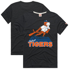 Detroit Tigers Homage Hyper Local Refresh Tri-Blend T-Shirt - Charcoal T-shirts