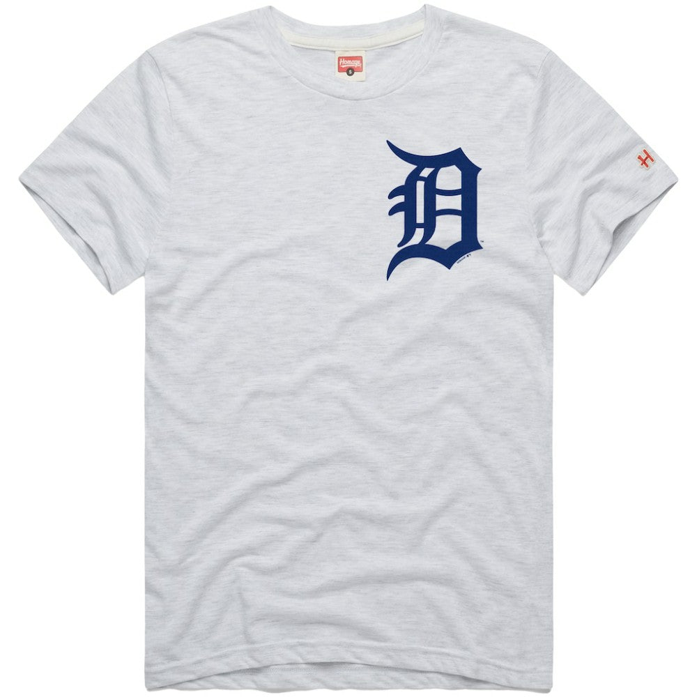 Detroit Tigers Homage Hyper Local Refresh Tri-Blend T-Shirt - Ash T-shirts