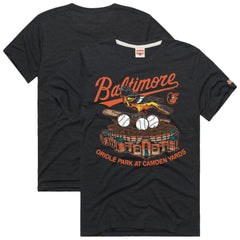 Baltimore Orioles Homage Hyper Local Refresh T-Shirt - Charcoal T-shirts