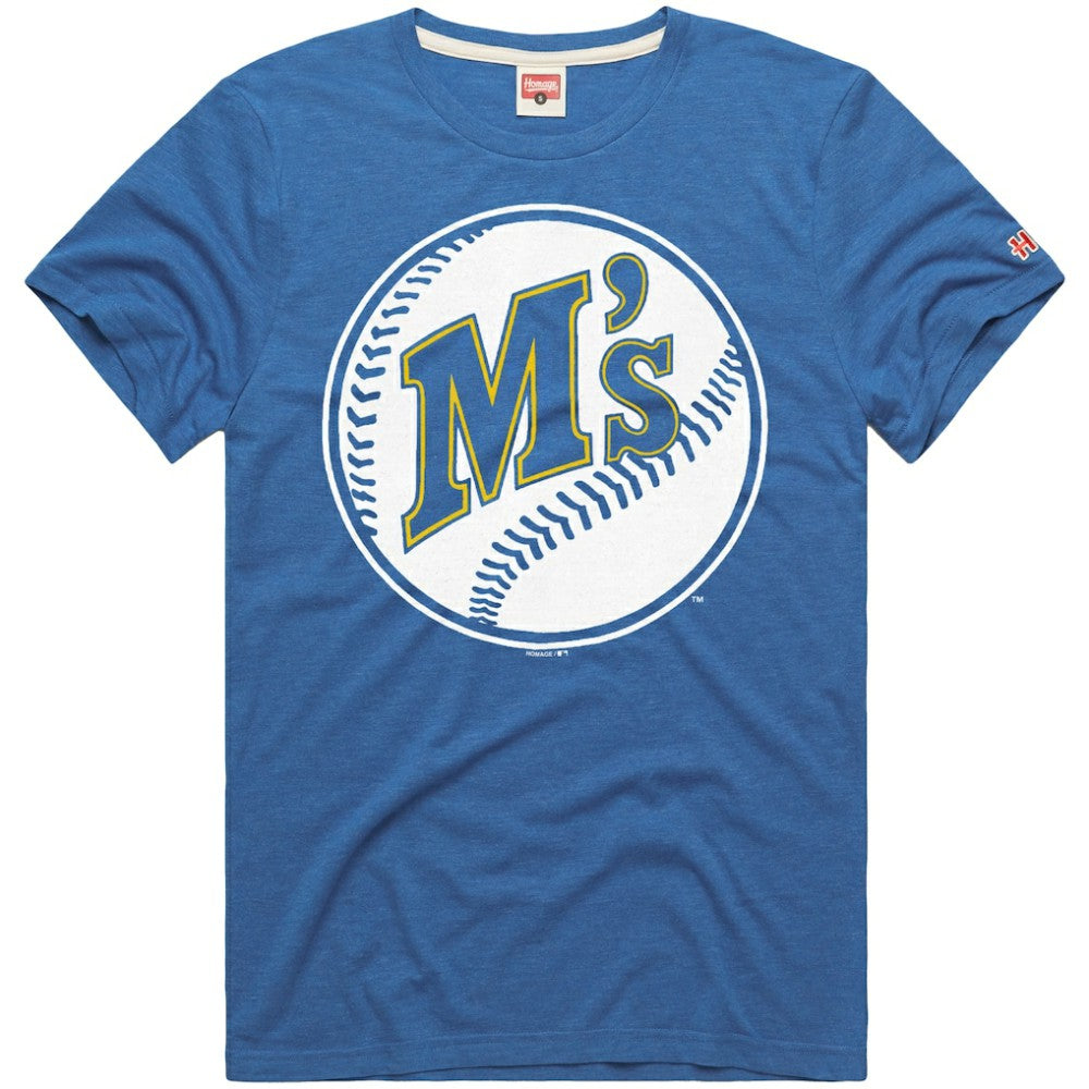 Seattle Mariners Homage Hyper Local Refresh T-Shirt - Royal T-shirts