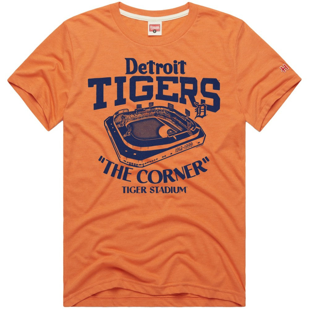 Detroit Tigers Homage Hyper Local Refresh Tri-Blend T-Shirt - Orange T-shirts