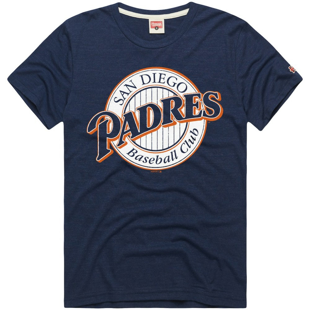 San Diego Padres Homage Hyper Local Refresh Tri-Blend T-Shirt - Navy T-shirts