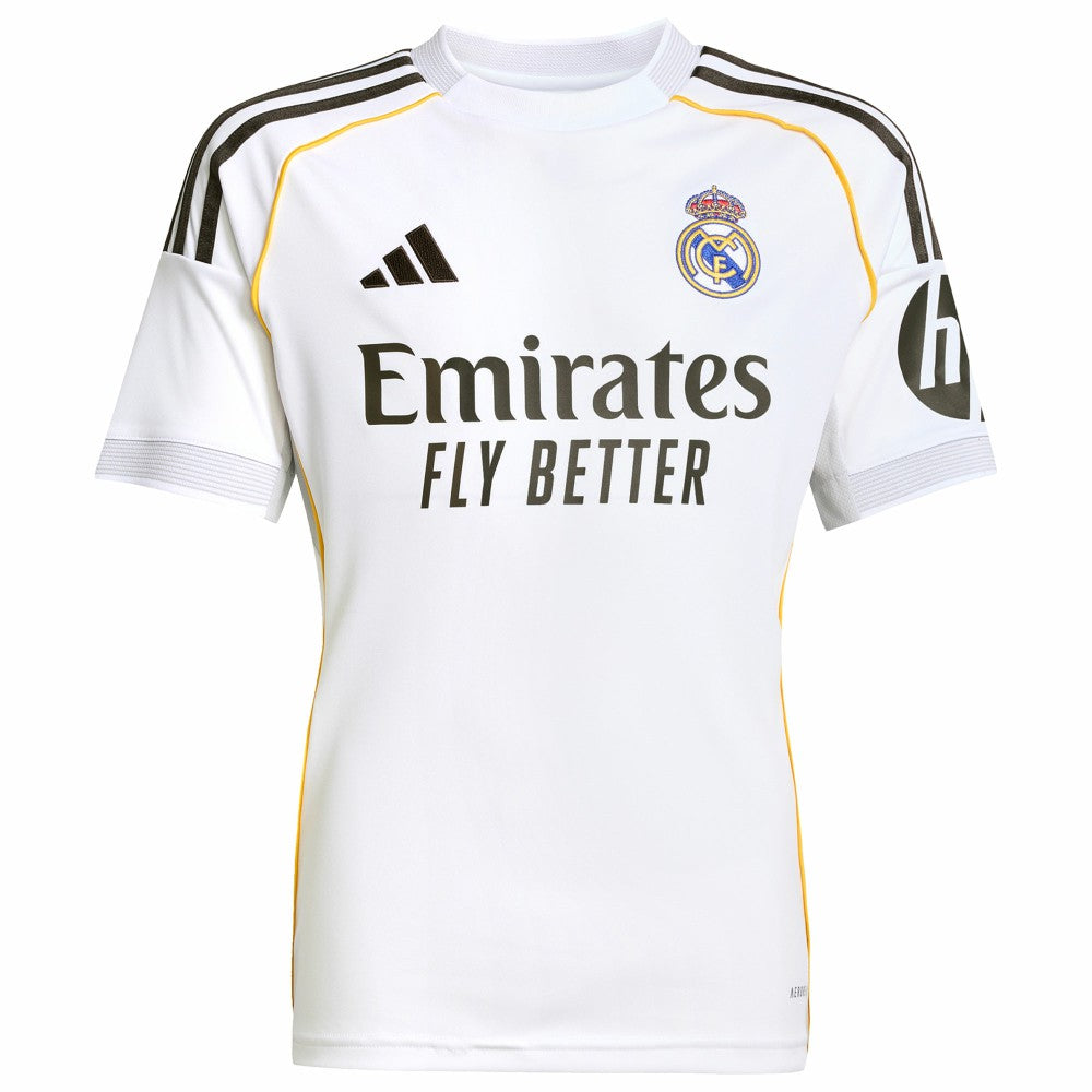 Kylian Mbappé Real Madrid Youth 2025/26 Home Replica Player Jersey White shop