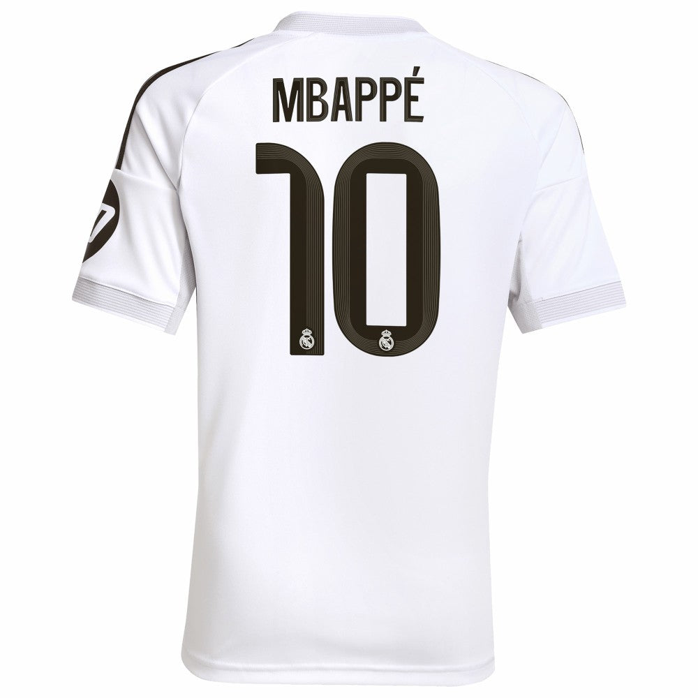 Kylian Mbappé Real Madrid Youth 2025/26 Home Replica Player Jersey White shop