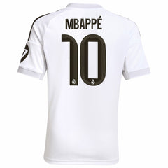 Kylian Mbappé Real Madrid Youth 2025/26 Home Replica Player Jersey White shop