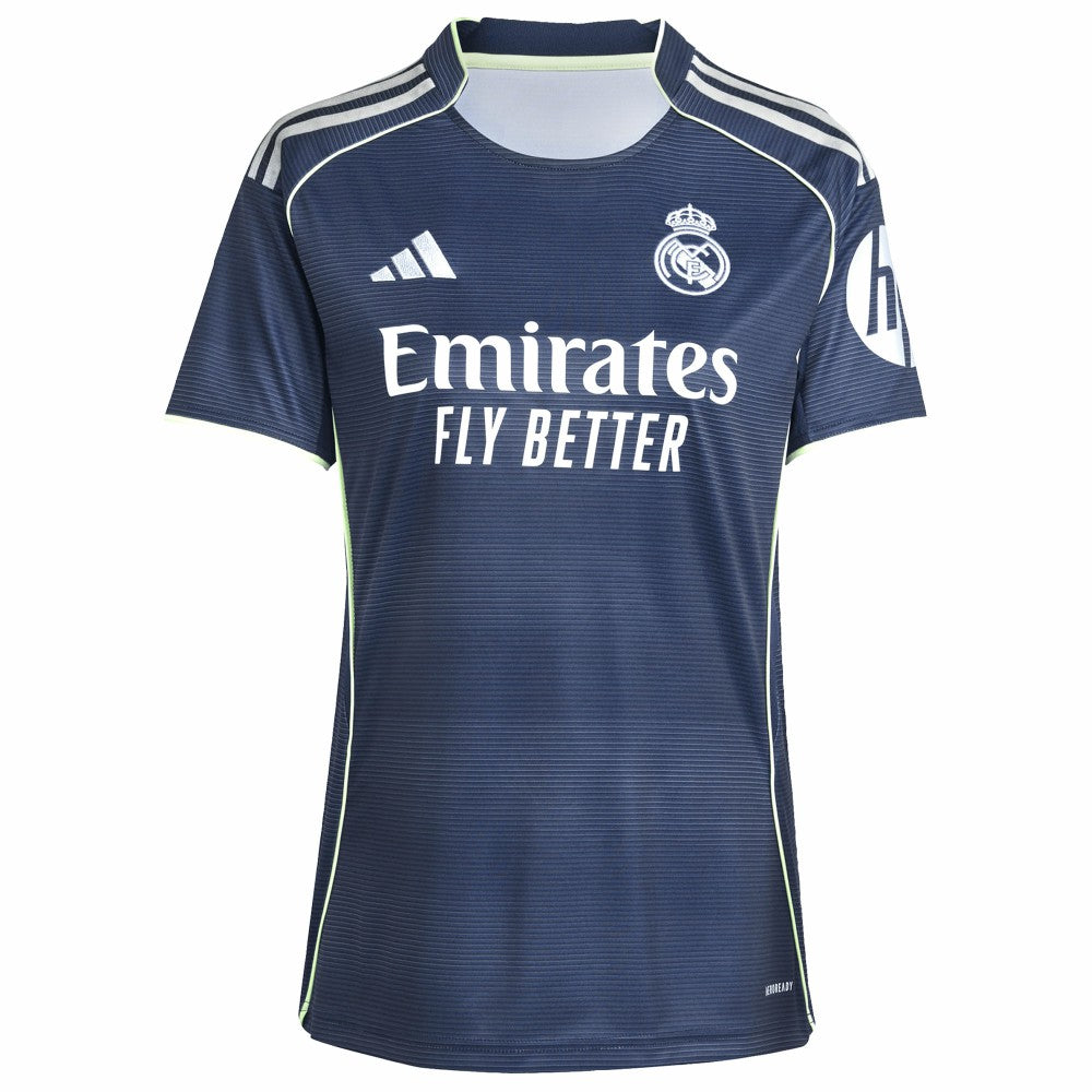 Kylian Mbappé Real Madrid Women's 2025/26 Away Replica Player Jersey Blue