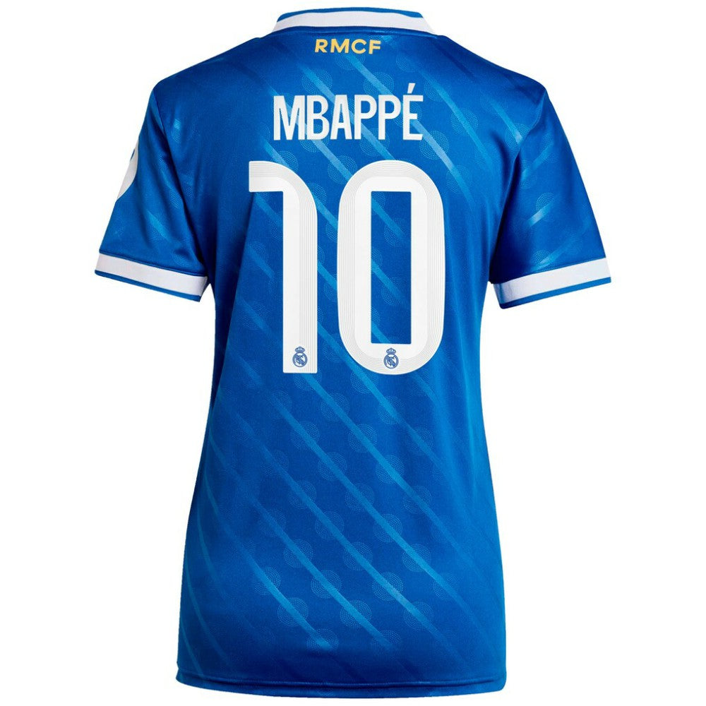 Kylian Mbappé Real Madrid Women's 2025/26 Third Replica Player Jersey Blue