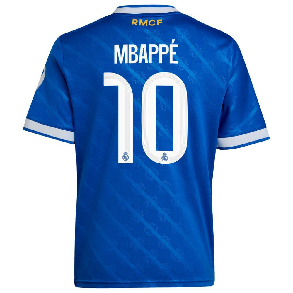 Kylian Mbappé Real Madrid Youth 2025/26 Third Replica Player Jersey Blue