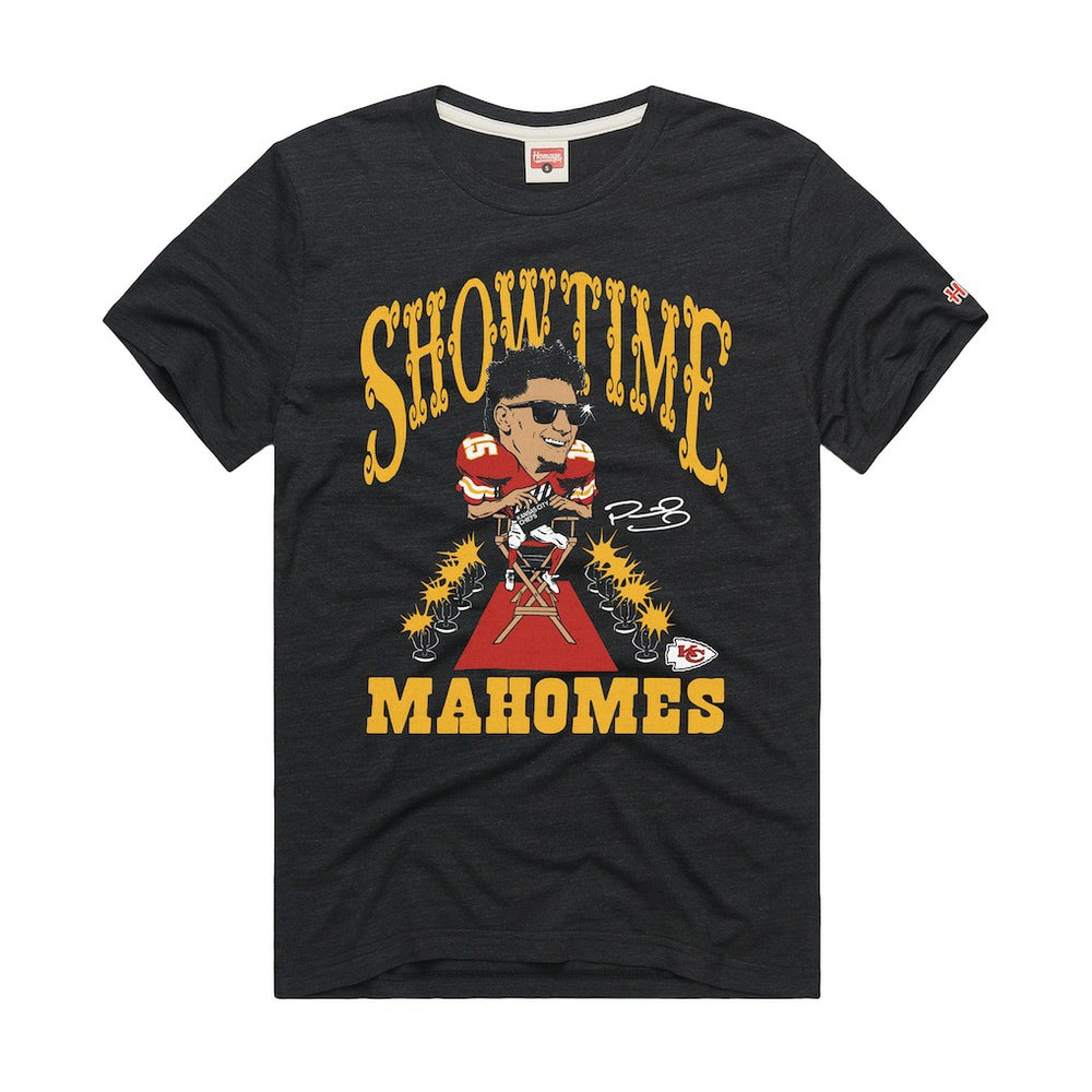 Patrick Mahomes Kansas City Chiefs Homage Unisex Caricature Player Graphic Tri-Blend T-Shirt Charcoal