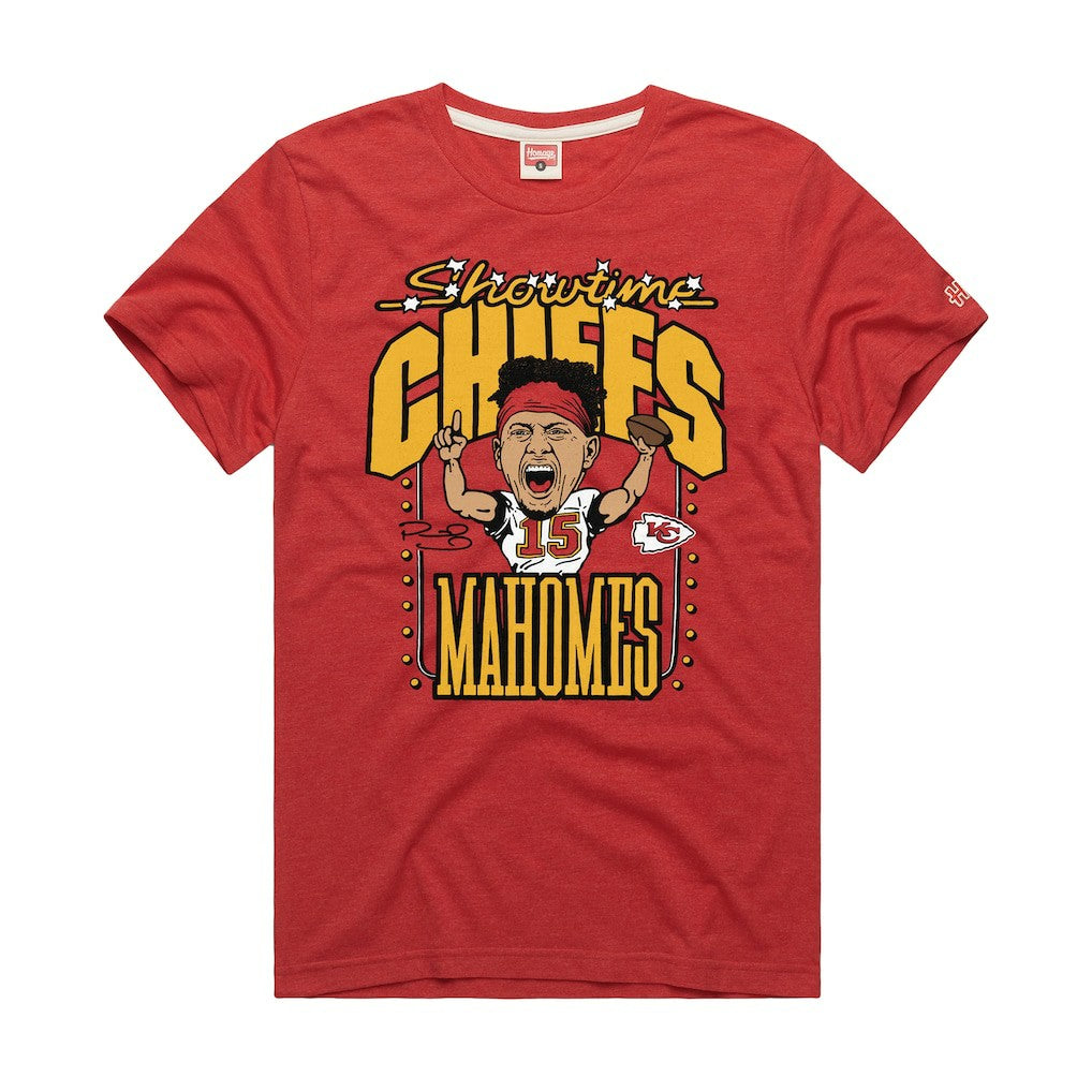 Patrick Mahomes Kansas City Chiefs Homage Unisex Caricature Player Graphic Tri-Blend T-Shirt Red