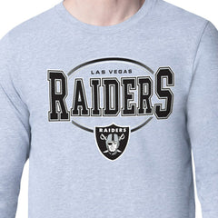 Las Vegas Raiders Starter Team Track Graphic Long Sleeve T-Shirt Heather Gray