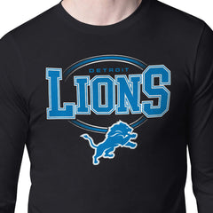 Detroit Lions Starter Team Track Graphic Long Sleeve T-Shirt Black