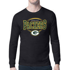 Green Bay Packers Starter Team Track Graphic Long Sleeve T-Shirt Black