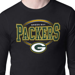 Green Bay Packers Starter Team Track Graphic Long Sleeve T-Shirt Black