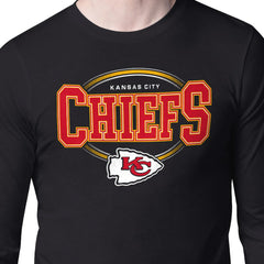 Kansas City Chiefs Starter Team Track Graphic Long Sleeve T-Shirt Black