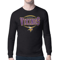 Minnesota Vikings Starter Team Track Graphic Long Sleeve T-Shirt Black