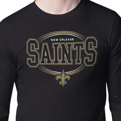 New Orleans Saints Starter Team Track Graphic Long Sleeve T-Shirt Black