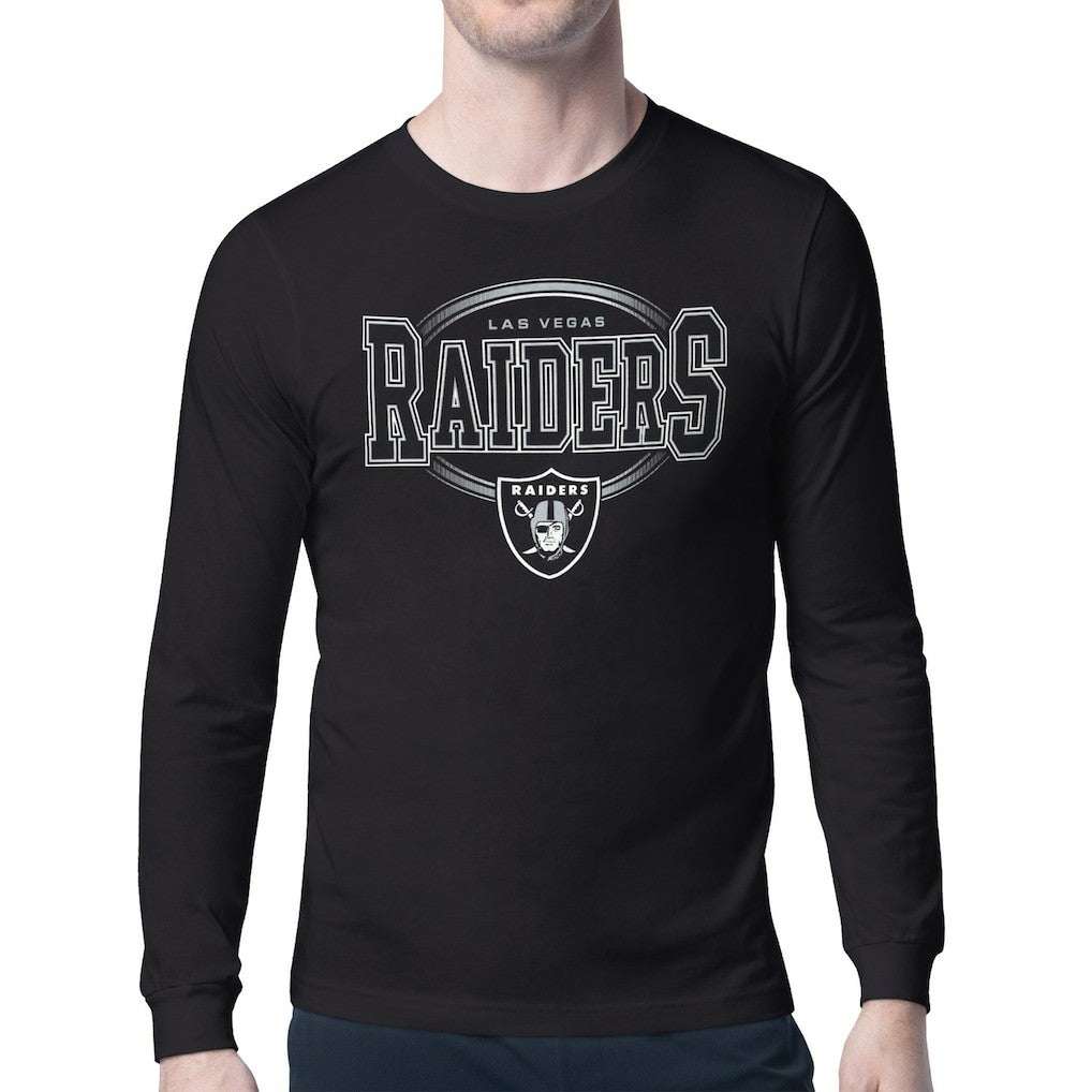 Las Vegas Raiders Starter Team Track Graphic Long Sleeve T-Shirt Black