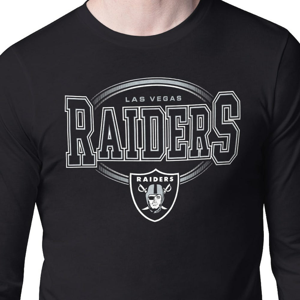 Las Vegas Raiders Starter Team Track Graphic Long Sleeve T-Shirt Black