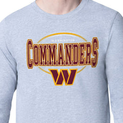 Washington Commanders Starter Team Track Graphic Long Sleeve T-Shirt Heather Gray